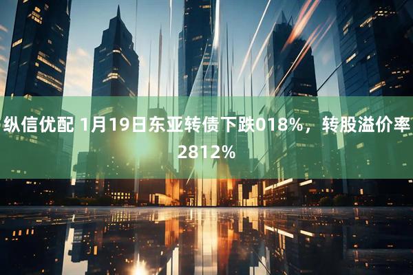 纵信优配 1月19日东亚转债下跌018%，转股溢价率2812%